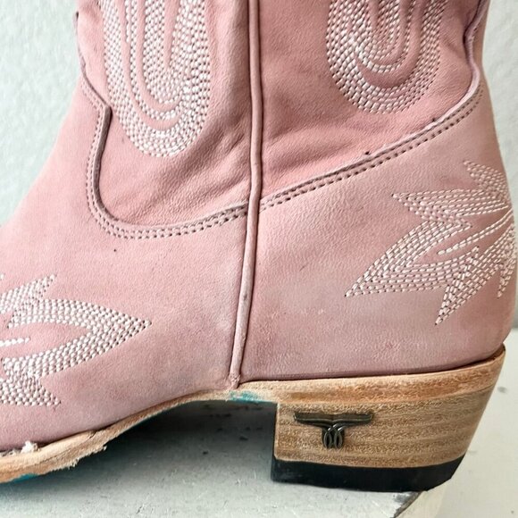 Lane LEXINGTON Over the Knee Womens Cowboy Boots 8 Pink Western Cowgirl Lace Up - Picture 6 of 15